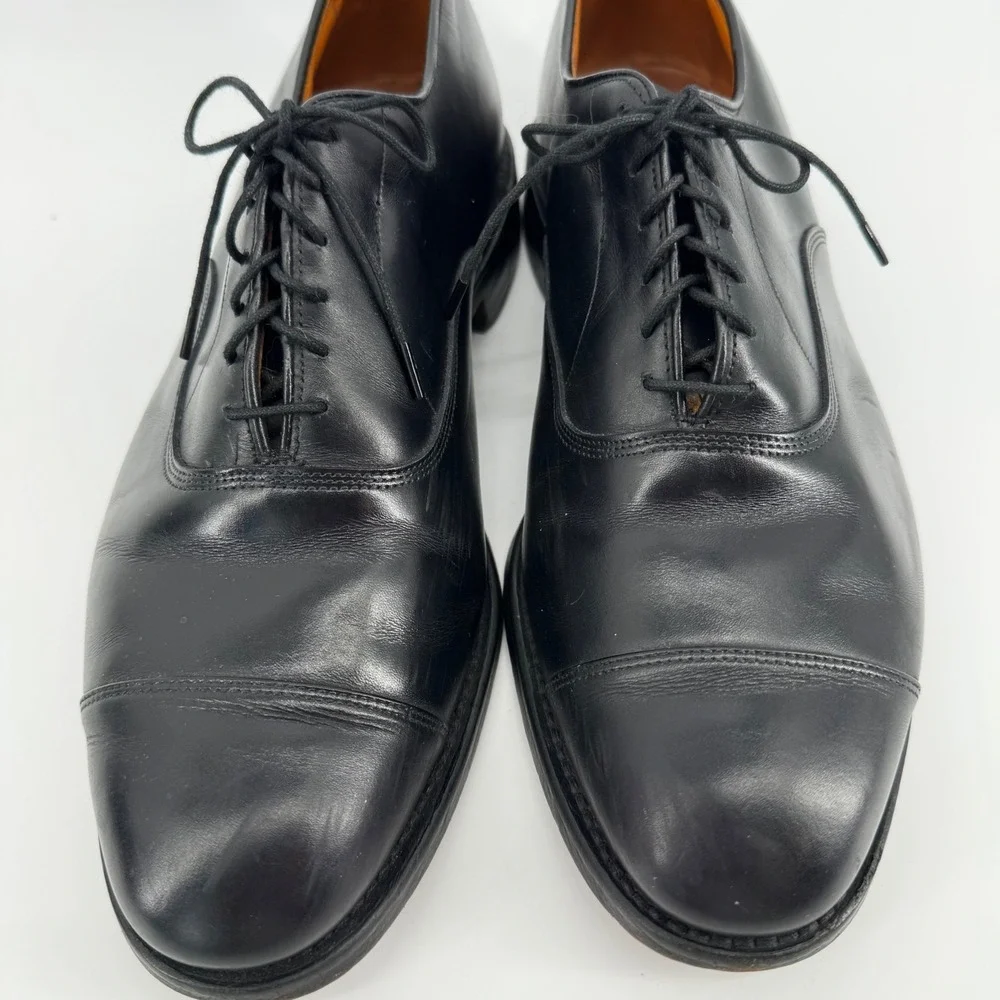 Allen Edmonds Park Avenue Black Leather Cap Toe Oxford Dress Shoes Mens 9.5 D